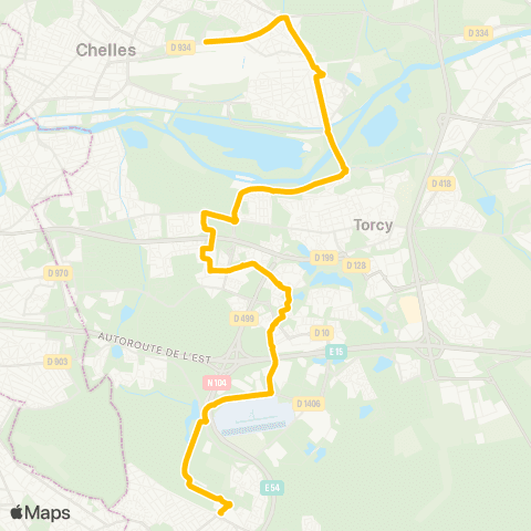 Île-de-France Mobilités Gare d'Émerainville - Pontault-Combault <> Gare de Vaires - Torcy map