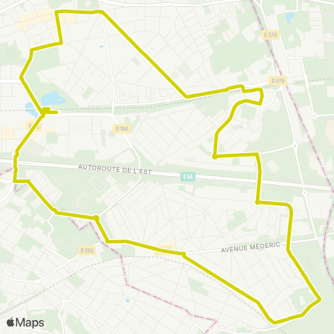 Île-de-France Mobilités Gare de Noisy-le-Grand - Mont d'E. <> Gare de Noisy-le-Grand - Mont d'E. map