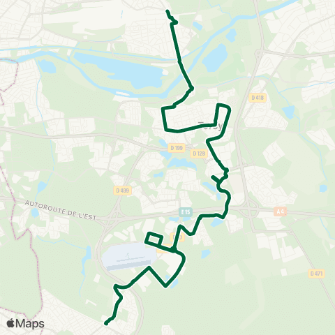 Île-de-France Mobilités Gare d'Émerainville - Pontault-Combault <> Gare de Vaires - Torcy map