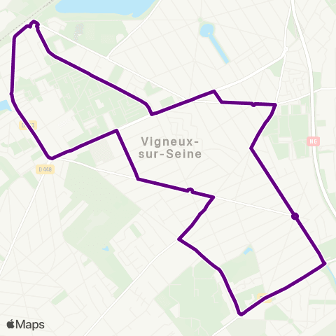 Île-de-France Mobilités Gare de Vigneux-s/-Seine <> Gare de Vigneux-s/-Seine map
