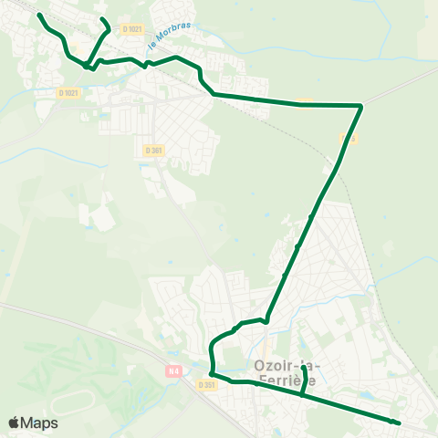 Île-de-France Mobilités Einstein <> Lycée Charles le Chauve map