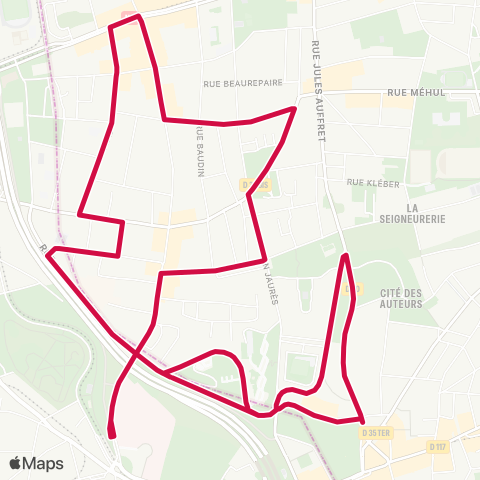 Île-de-France Mobilités Les Marronniers <> Les Marronniers map