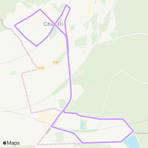 Île-de-France Mobilités Gare de Chaville Rive Droite <> Gare de Chaville Rive Droite map
