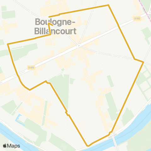 Île-de-France Mobilités Hôtel de Ville / les Passages <> Hôtel de Ville de Boulogne-Billancourt map