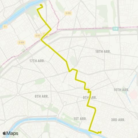 Île-de-France Mobilités Berges de Seine <> Châtelet map