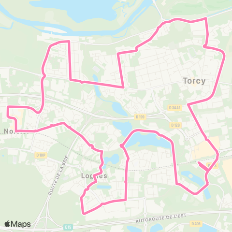 Île-de-France Mobilités Gare de Torcy RER <> Gare de Torcy map
