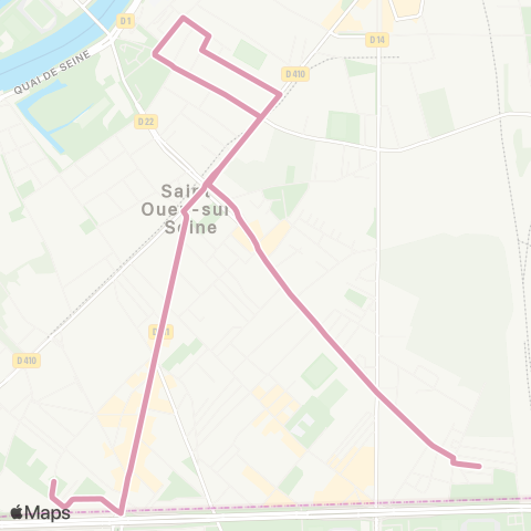 Île-de-France Mobilités Payret <> Debain map