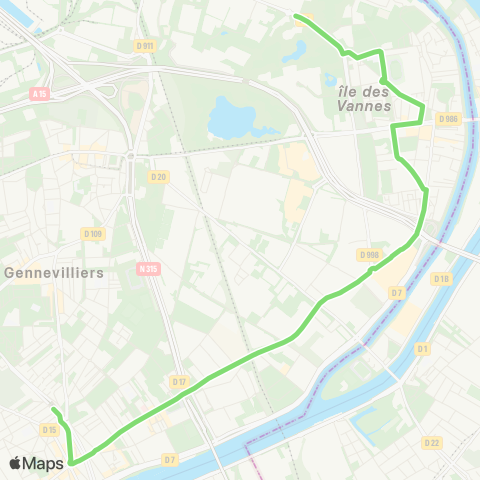 Île-de-France Mobilités Gabriel Péri / Métro <> Zone Industrielle N. map