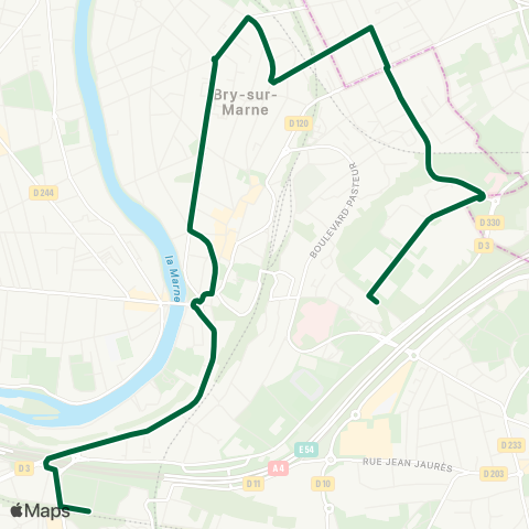 Île-de-France Mobilités Bry-sur-Marne RER <> Europe map