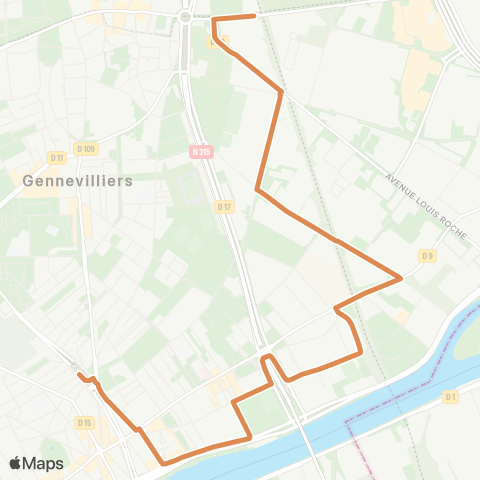 Île-de-France Mobilités Gabriel Péri / Métro <> Les Grésillons map