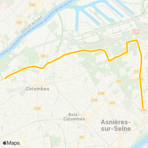 Île-de-France Mobilités Europe <> Gabriel Péri / Métro map