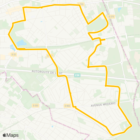 Île-de-France Mobilités Noisy-le-Grand / Mont d'E. RER / Quai 4 <> Noisy-le-Grand / Mont d'E. RER map