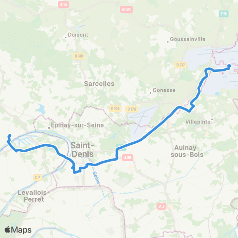 Île-de-France Mobilités Gare d'Argenteuil RER <> Roissypôle map