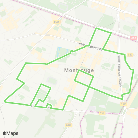 Île-de-France Mobilités Châtillon-Montrouge-Métro <> Châtillon-Montrouge-Métro map