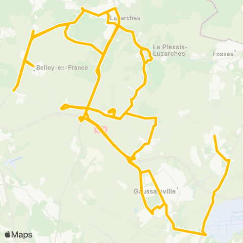Île-de-France Mobilités Rd-pt / Carrefour de l'Europe <> Gare de Goussainville map