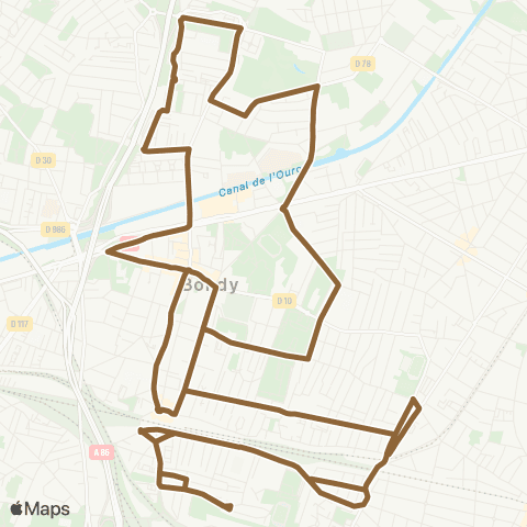 Île-de-France Mobilités La Mare À la Veuve <> La Mare À la Veuve map