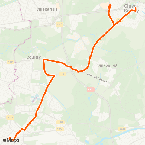 Île-de-France Mobilités Gare de Chelles - Gournay <> Mairie map