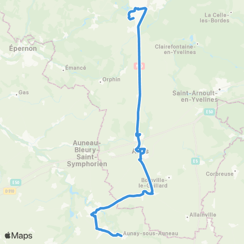 Île-de-France Mobilités Gare de Rambouillet - Prairie <> Libération map