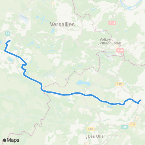 Île-de-France Mobilités St-Quentin - Gare rout. des Prés <> Gare de Massy - Palaiseau map