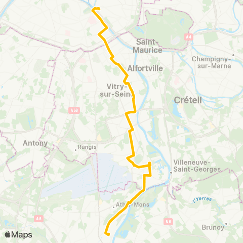 Île-de-France Mobilités Gare de Lyon - Van Gogh <> Gare de Juvisy map
