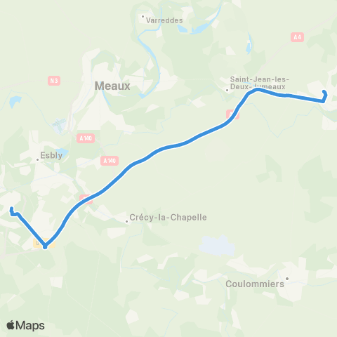Île-de-France Mobilités Gare de la Ferté-sous-Jouarre <> Chessy S. map