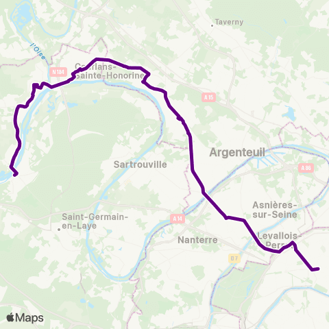 Île-de-France Mobilités Gare Routière N. (C1) <> Gare St-Lazare map