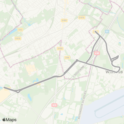 Île-de-France Mobilités Av. de l'Europe - Ctre comm. <> Av. de l'Europe - Ctre comm. map