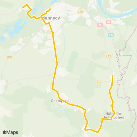 Île-de-France Mobilités Château <> Bouletterie / Tabac map
