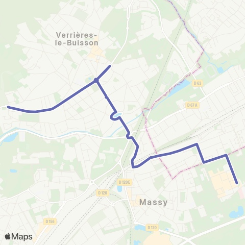 Île-de-France Mobilités Hôp. Jacques Cartier <> Croix Belle Avoine map