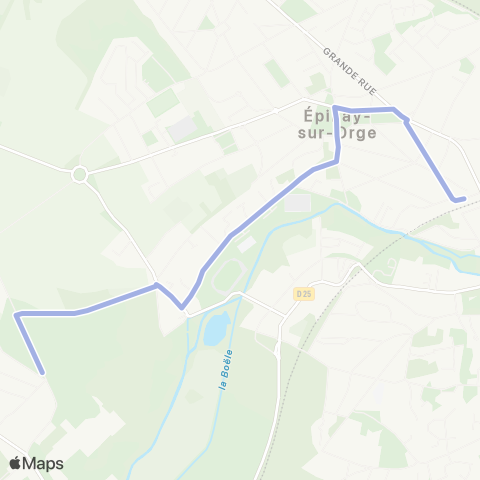 Île-de-France Mobilités Chemin de Villiers <> Gare d'Épinay-s/-Orge map