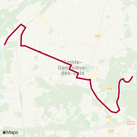 Île-de-France Mobilités Lycée Einstein <> Allée de l'Orge map