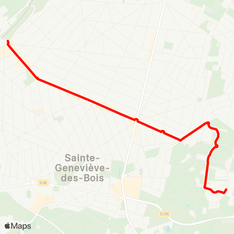 Île-de-France Mobilités Lycée Einstein <> Gare de Ste Geneviève des Bois map