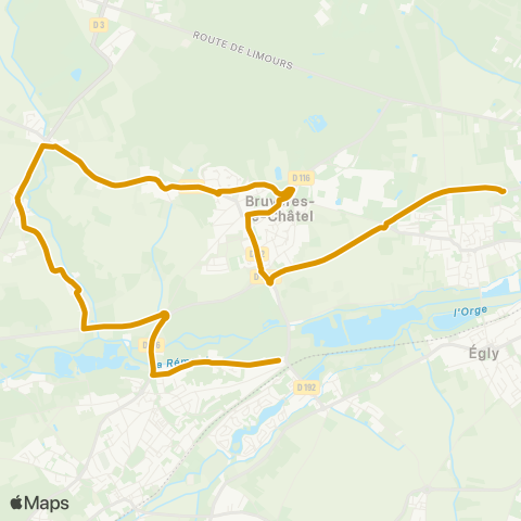 Île-de-France Mobilités Collège la Fontaine aux Bergers <> Bout du Monde map