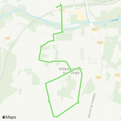 Île-de-France Mobilités Gare d'Épinay-s/-Orge <> Gare d'Épinay-s/-Orge map