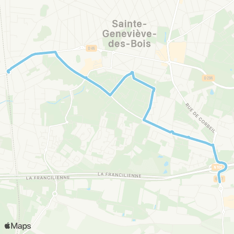 Île-de-France Mobilités Pl. Hausen <> Gare de St-Michel-sur-Orge map