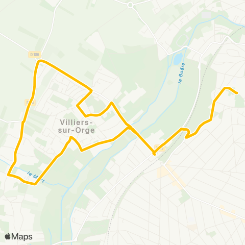 Île-de-France Mobilités Gare de Ste Geneviève des Bois <> Gare de Ste Geneviève des Bois map