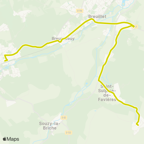 Île-de-France Mobilités Gare de Saint-Chéron <> Église map