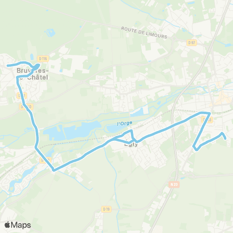Île-de-France Mobilités Collège Jean Moulin <> Morionville map