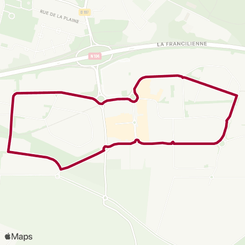 Île-de-France Mobilités ZI Croix Blanche <> ZI Croix Blanche map