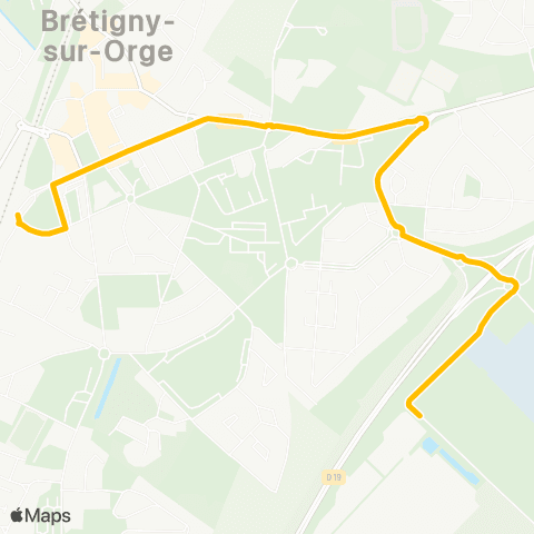 Île-de-France Mobilités Cev <> Gare Place map