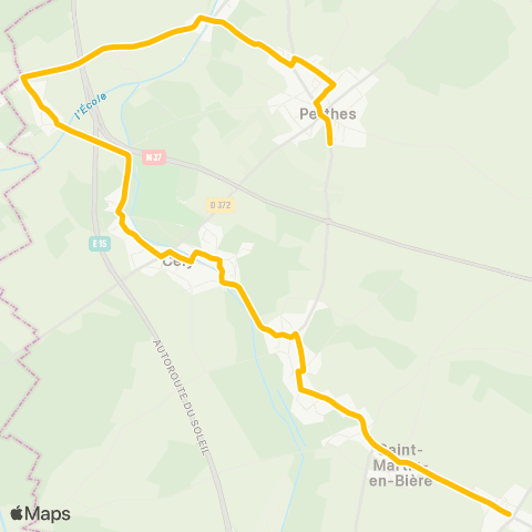 Île-de-France Mobilités Collège de Perthes <> Longues Raies map