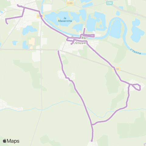 Île-de-France Mobilités Maison Rouge <> La Grande Plaine map