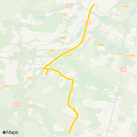 Île-de-France Mobilités Gare de Massy - Palaiseau <> Laboratoires map