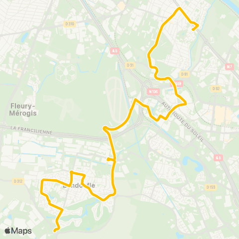 Île-de-France Mobilités Ctre comm. Aunettes <> Imprimerie Nationale map