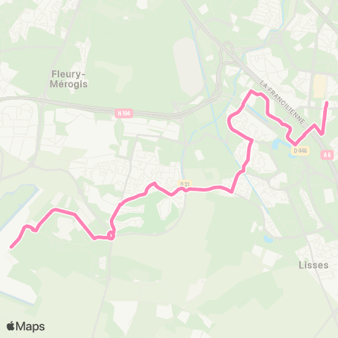 Île-de-France Mobilités Gare d'Évry-Courcouronnes Ctre <> La Tremblaie map