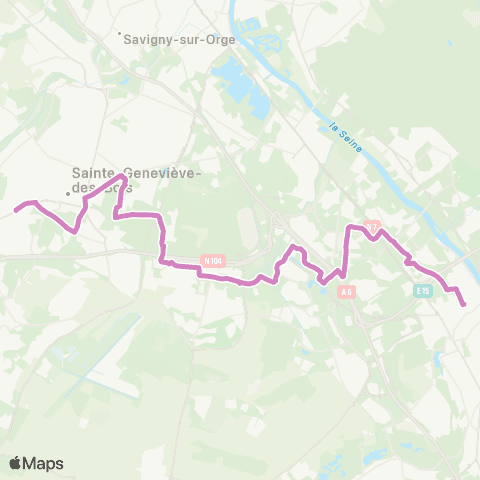 Île-de-France Mobilités Gare de Corbeil-Essonnes Zola <> Gare de St-Michel-s/-Orge map