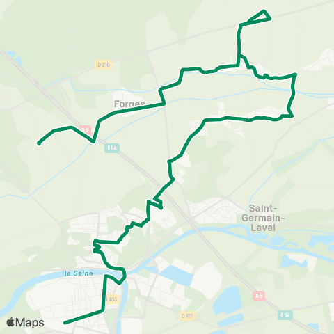 Île-de-France Mobilités Bourg <> Gare de Montereau map