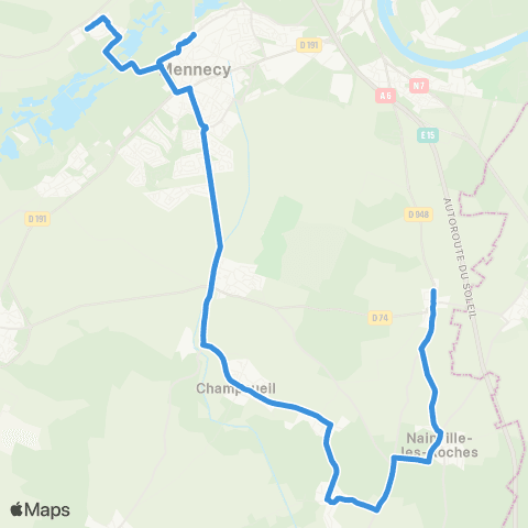 Île-de-France Mobilités Bouletterie / Tabac <> Château map