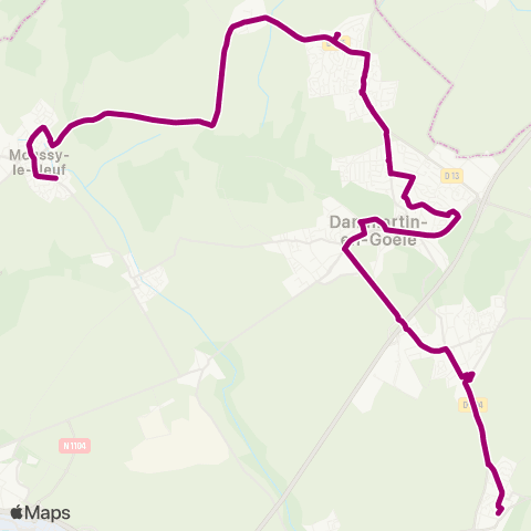 Île-de-France Mobilités Saint-Louis <> Les Échabots map