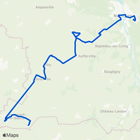 Île-de-France Mobilités Gare Foljuif <> Le Perray map